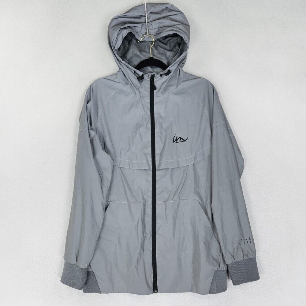 Imperial Motion Jacket Womens Small Silver Gray Camber Reflective Hooded Zip Up